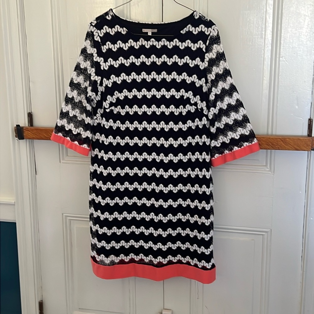 👗Signature Camryn Navy & White Dress